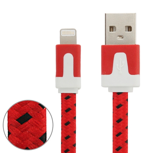 

3m Woven Style 8 Pin to USB Data / Charging Cable, For iPhone XR / iPhone XS MAX / iPhone X & XS / iPhone 8 & 8 Plus / iPhone 7 & 7 Plus / iPhone 6 & 6s & 6 Plus & 6s Plus / iPad(Red)