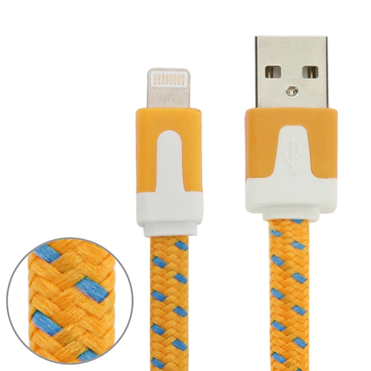 

2m Woven Style 8 Pin to USB Data / Charging Cable, For iPhone XR / iPhone XS MAX / iPhone X & XS / iPhone 8 & 8 Plus / iPhone 7 & 7 Plus / iPhone 6 & 6s & 6 Plus & 6s Plus / iPad(Orange)