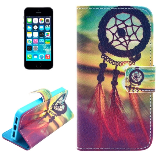 

Chinese Knot Pattern Leather Case with Card Slots & Holder for iPhone 5 & 5s & SE & SE