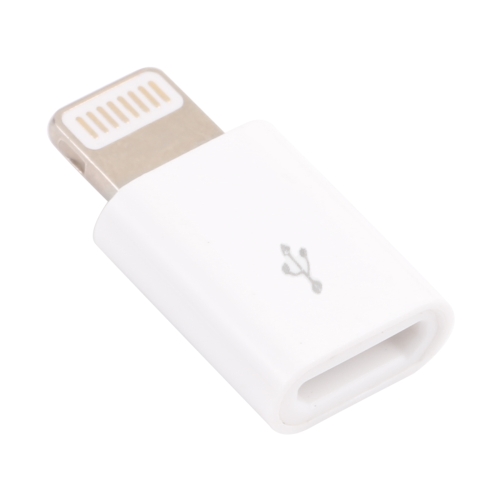 Mini Small 8 Pin Male to Micro USB Female Adapter, For iPhone 6 / 6 Plus, 5 / 5S / 5C, iPad mini / mini 2 Retina, iPod Touch 5, iPad 4 , iPod Nano 7(White)