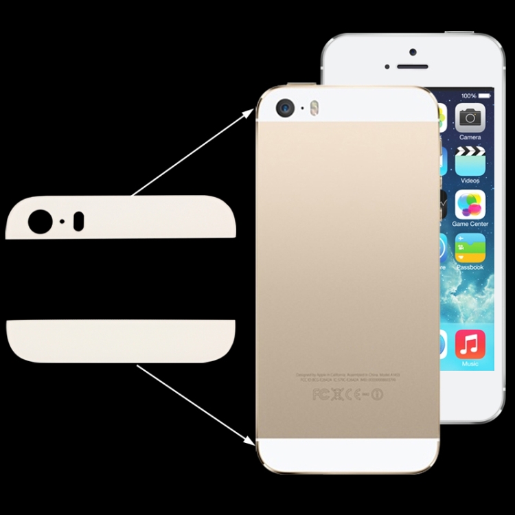 

2 in 1 for iPhone 5S Ultra Slim Original (Top + Button) Glass Spare Parts(White)