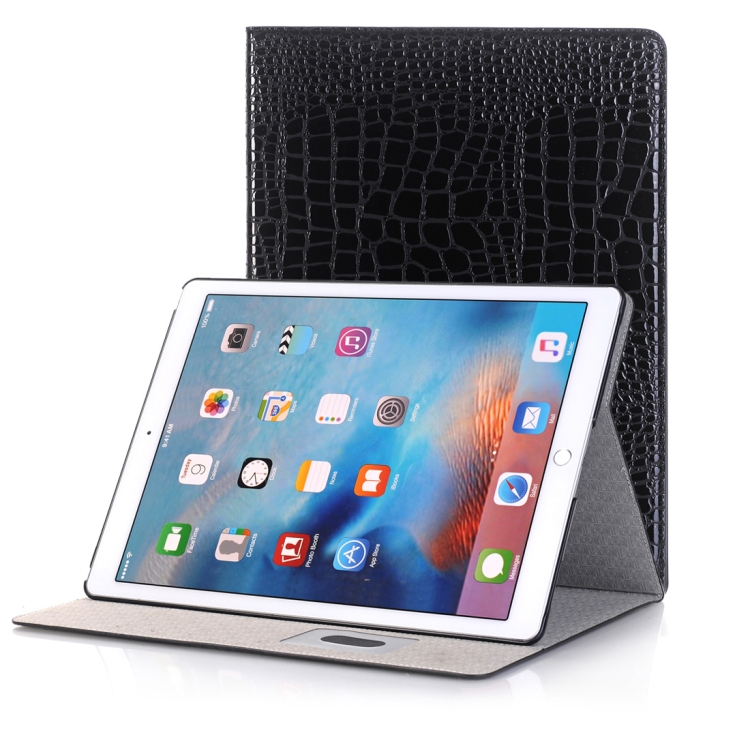 

Crocodile Texture Horizontal Flip Leather Case with Holder & Card Slots & Wallet for iPad Air 2(Black)