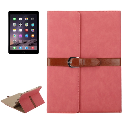 

Bussiness Style Horizontal Flip Leather Case with 3-Folding Holder & Buckle for iPad Air 2 / 1 / iPad 6 / 5(Pink)
