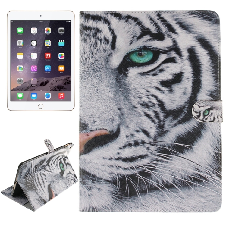 

Tiger Pattern Leather Case with Holder & Card Slots & Wallet for iPad Air 2 / iPad 6