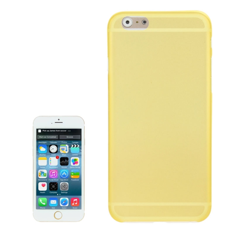 

0.3mm Ultra-thin Polycarbonate Material PC Protection Shell for iPhone 6 & 6s, Transparent Version / Matte Edition(Yellow)
