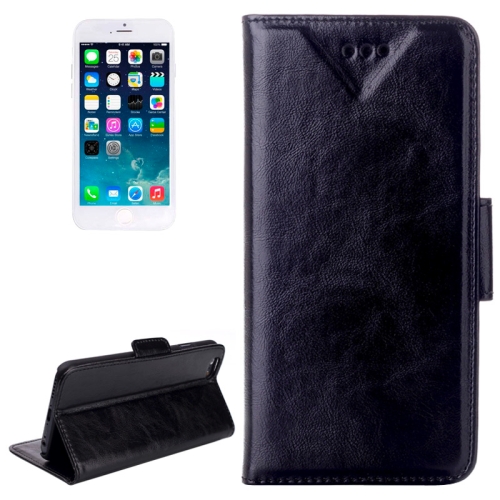 

Oil Skin Texture Horizontal Flip Leather Case with Card Slots & Holder for iPhone 6 & 6S(Black)