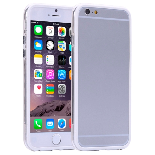 

Transparent Plastic + TPU Bumper Frame Case for iPhone 6 & 6S(White)