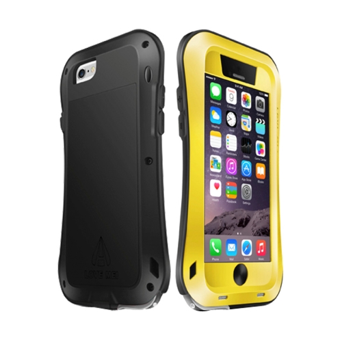 

LOVE MEI for iPhone 6 Metal Ultra-thin Waterproof Dustproof Shockproof Small Waist Upgrade Version Protective Case(Yellow)