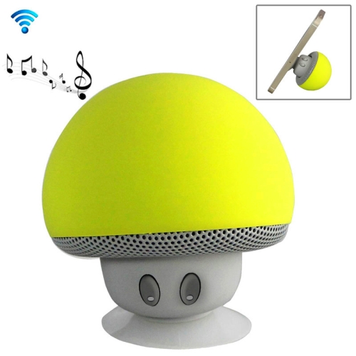 

Mushroom Shape Bluetooth Speaker, with Suction Holder(Yellow)