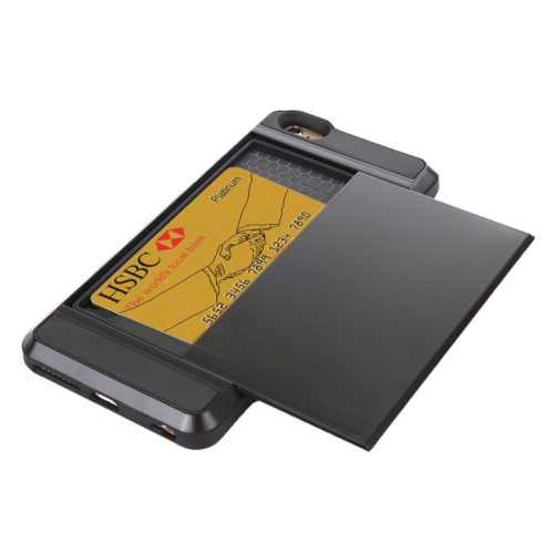 

Blade PC + TPU Combination Case with Card Slot for iPhone 6(Black)