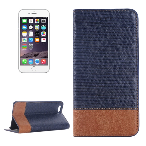 

High Quality Cross Texture Leather Case with Holder & Card Slots & Wallet for iPhone 6 & 6S(Dark Blue)