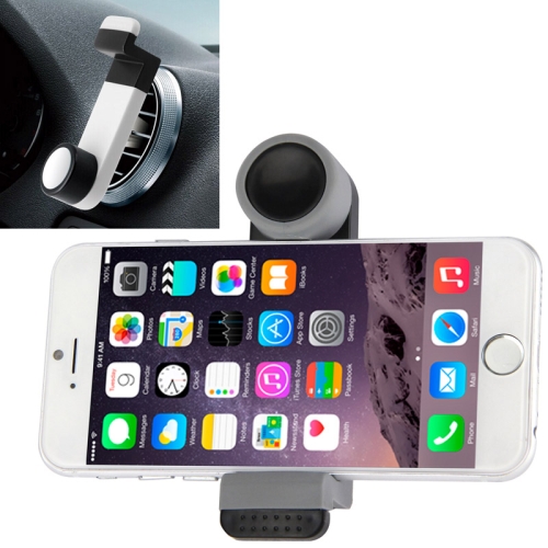 

Portable Air Vent Car Mount Holder, For iPhone, Galaxy, Sony, Lenovo, HTC, Huawei, and other Smartphones (Black + Grey)