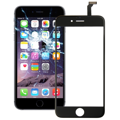 

2 in 1 for iPhone 6 (Front Screen Outer Glass Lens + Flex Cable)(Black)