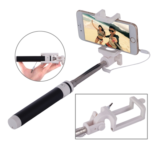 

Portable Wire Controlled Macarons Selfie Stick Monopod Folding Extendable Pocket Handheld Holder, For iPhone, Galaxy, Huawei, Xiaomi, LG, HTC and Other Smart Phones, Folded Length: 18.9cm, Max Extension Length: 81.6cm(Black)