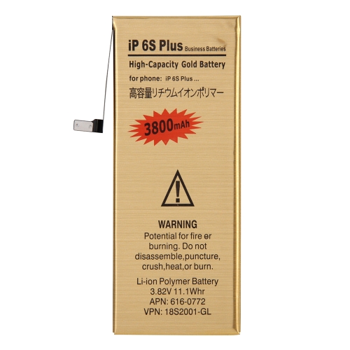 

3800mAh High Capacity Gold Rechargeable Li-Polymer Battery for iPhone 6s Plus