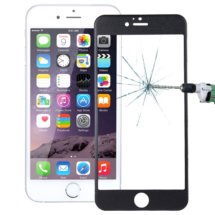 

0.26mm 9H+ Surface hardness 2.5d full screen cover explosion-proof tempered glass film iPhone 6s Plus(black)(Black)