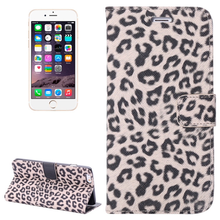 

Leopard Print Pattern Horizontal Flip Leather Case with Card Slot and Holder for iPhone 6 Plus & 6S Plus(Grey)