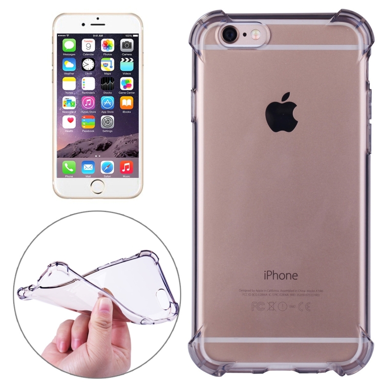 

For iPhone 6 Plus & 6s Plus Shock-resistant Cushion TPU Protective Case (Black)