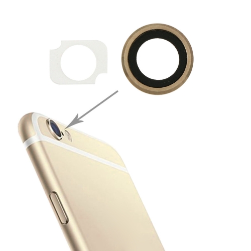 

10 Pairs / Set Rear Camera Lens Ring + Flashlight Bracker for iPhone 6 Plus & 6s Plus (Gold)