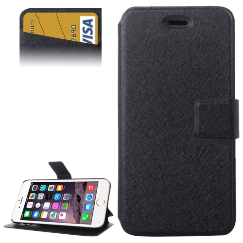 

Silk Texture Horizontal Flip Leather Case with Card Slots & Holder for iPhone 6 Plus & 6S Plus(Black)