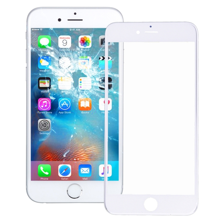 

Front Screen Outer Glass Lens with Front LCD Screen Bezel Frame for iPhone 6s(White)