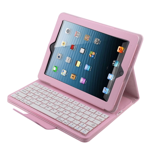 

Bluetooth 3.0 Keyboard with Detachable Leather Case for iPad 4 / 3 / 2(Pink)