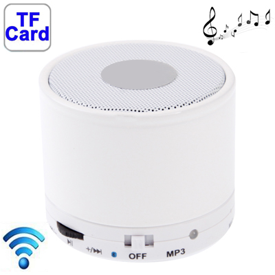 

Bluetooth 2.1 Mini Stereo Speaker for iPhone 5 / iPhone 4 & 4S / iPad 4 / New iPad / iPad mini / mini 2 Retina, Built-in Rechargeable Battery, Support TF Card(White)