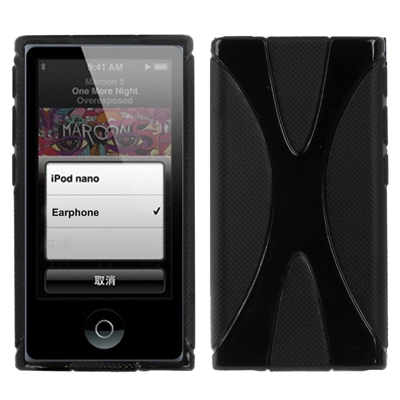 

X-Shaped TPU Case for iPod nano 7 (Black)