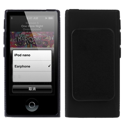

TPU Case with Plastic Cip for iPod nano 7(Black)