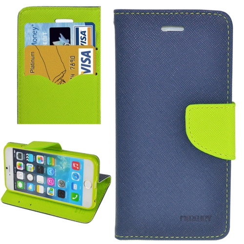 

Cross Texture Leather Case with Holder & Card Slots & Wallet for iPhone 5 & 5s & SE(Dark Blue)