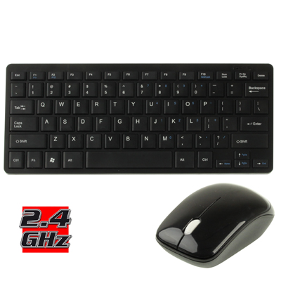 

2.4GHz Wireless Mini Mouse & Ultra Slim Keyboard Combo Kit(Black)