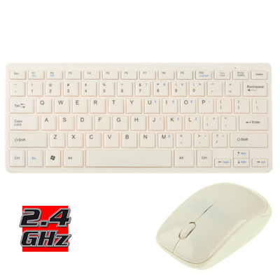 

2.4GHz Wireless Mini Mouse & Ultra Slim Keyboard Combo Kit(White)