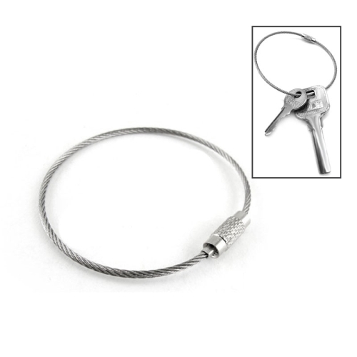 

Outdoor Camping Multifunctional Steel Wire Rope Ring / Stainless Steel Wire Key Chain(Silver)