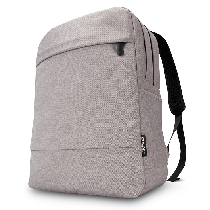 

POFOKO 15.6 inch Dual Shoulders 2-Layer Quality Fabric Waterproof Backpack Bag for Laptop Notebook(Grey)