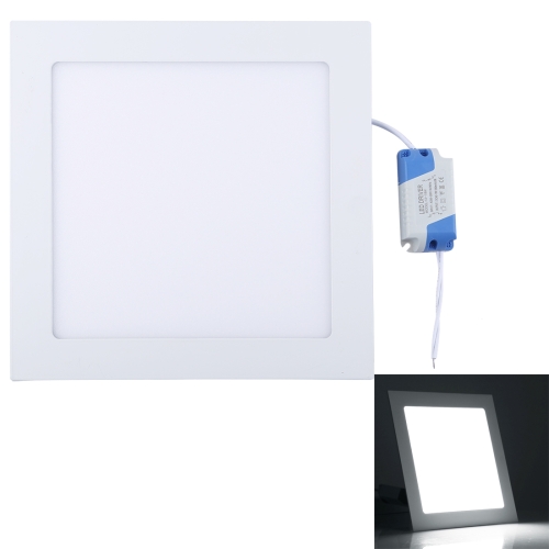 

18W White Light 22.5cm Square Panel Light Lamp with LED Driver, 90 LED SMD 2835, Luminous Flux: 1600LM, AC 85-265V, Cutout Size: 20cm