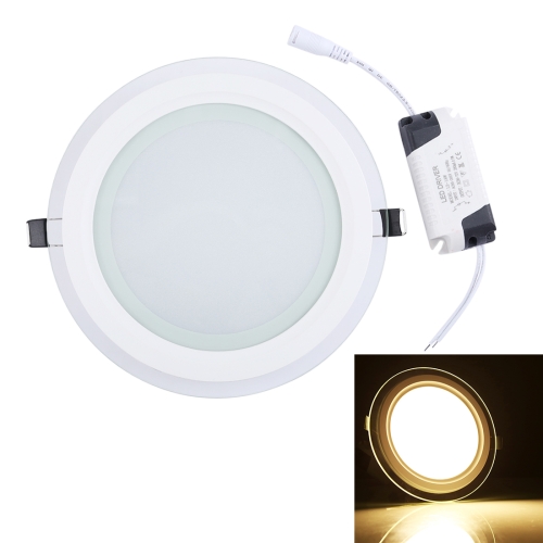 

18W 20cm Round Glass Panel Light Lamp with LED Driver, Luminous Flux: 1480LM, AC 85-265V, Cutout Size: 16.5cm
