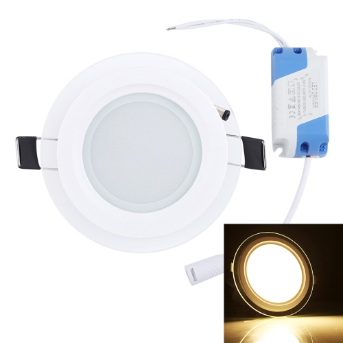 

6W 10cm Round Glass Panel Light Lamp with LED Driver, Luminous Flux: 480LM, AC 85-265V, Cutout Size: 7.5cm