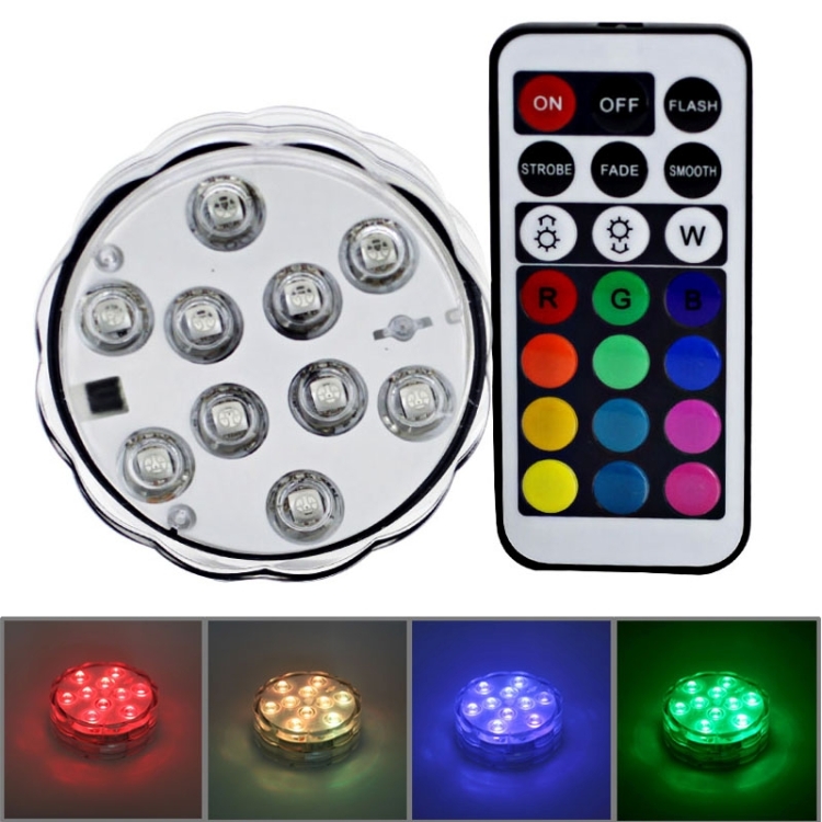 

Colorful Remote Control Decoration Diving Lamp, 10-LED with Remote Control(White)