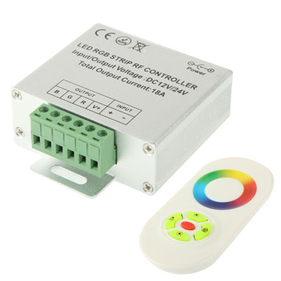 

RGB LED Controller with RF Touch Remote Controller for LED Strip Light, DC 12-24V