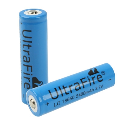 

UltraFire TR 18650 2400mAh 3.7V Long Lasting Rechargeable Lithium ion Battery (2pcs in one packaging, the price is for 2pcs)(Blue)