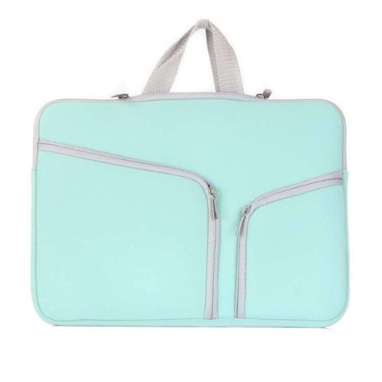 

Double Pocket Zip Handbag Laptop Bag for Macbook Pro 15 inch(Green)