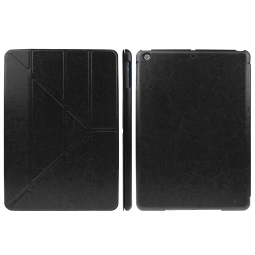 

ENKAY ENK-3343 Multi-folding Crazy Horse Texture Leather Case with Sleep / Wake-up Function for iPad mini 1 / 2 / 3 (Black)