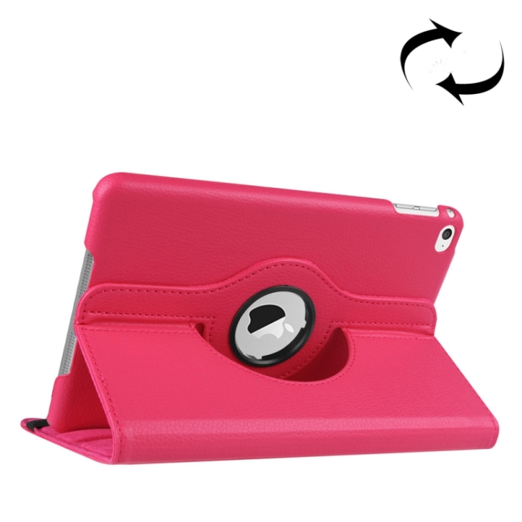 

Litchi Texture 360 Degree Rotating Smart Leather Case with Holder for iPad mini 4 / mini 5(Magenta)