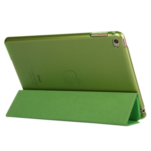 

Horizontal Flip Leather Case with Three-Folding Holder & Sleep / Wake-up Function for iPad mini 4(Green)