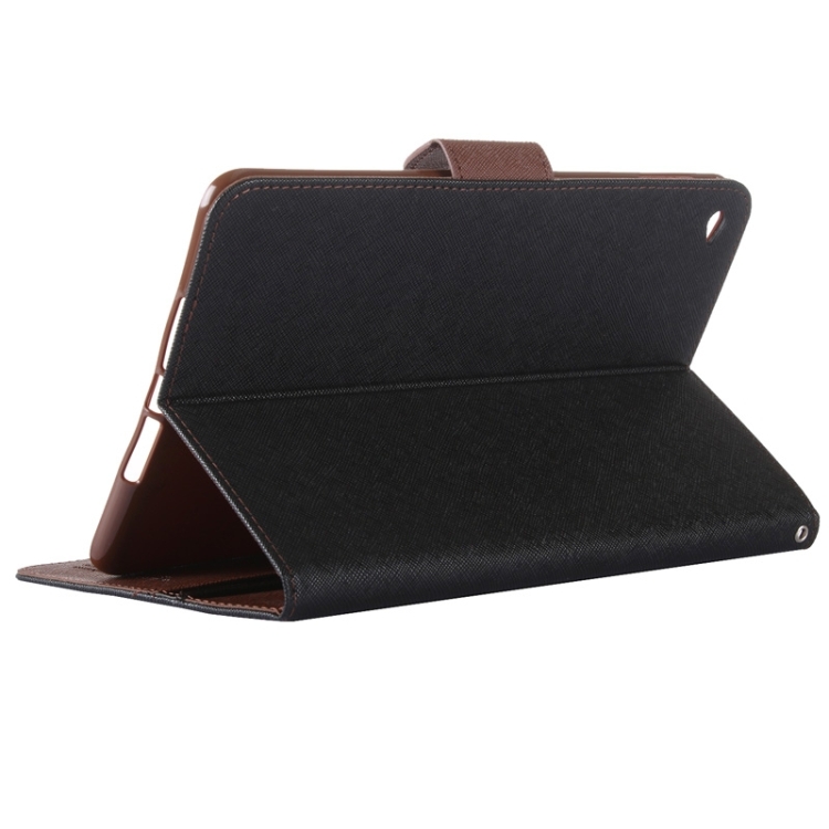 

GOOSPERY Cross Texture Horizontal Flip Leather Case with Holder & Card Slots & Wallet for iPad mini 4(Black)