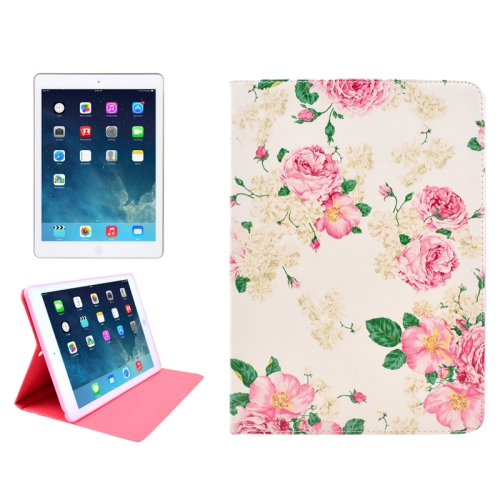 

Flowers Pattern Protective PU Leather Case with Sleep / Wake-up Function & Card Slot for iPad Mini / Retina