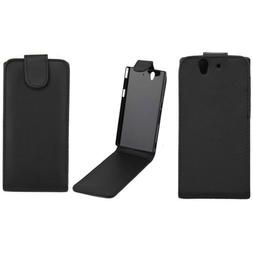 

Vertical Flip Soft Leather Case for Sony Xperia Z / Yuga C6603(Black)