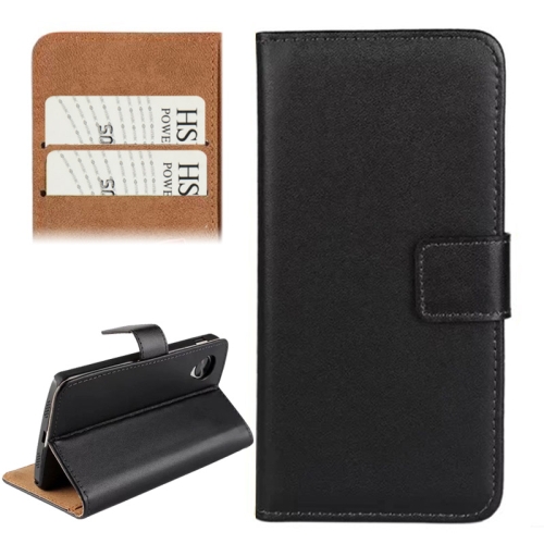 

Horizontal Flip Top-grain Leather Case with Card Slots & Holder for LG Nexus 5 / D820 / D821(Black)