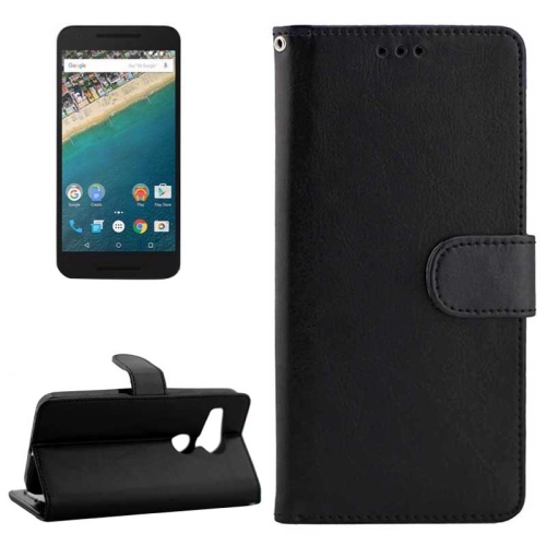 

Crazy Horse Texture Horizontal Flip Leather Case with Holder & Card Slots & Wallet & Photo Frame for Google Nexus 5X(Black)