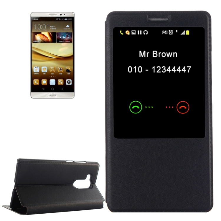 

For Huawei Mate 8 Horizontal Flip Leather Case with Call Display ID & Holder